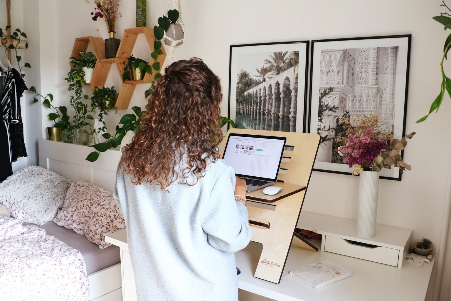 person on their laptop