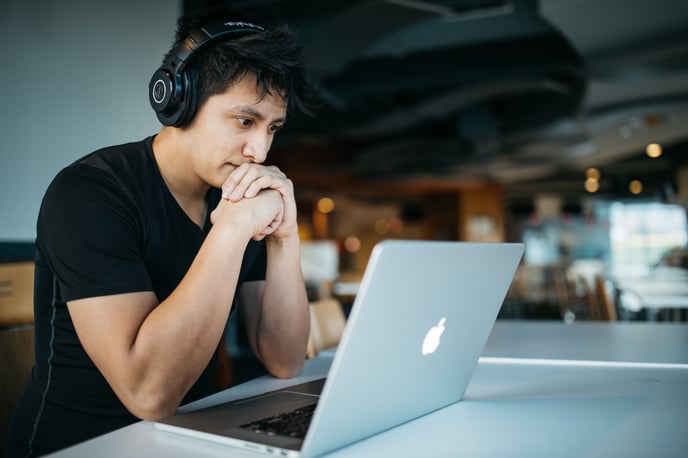 Man on computer