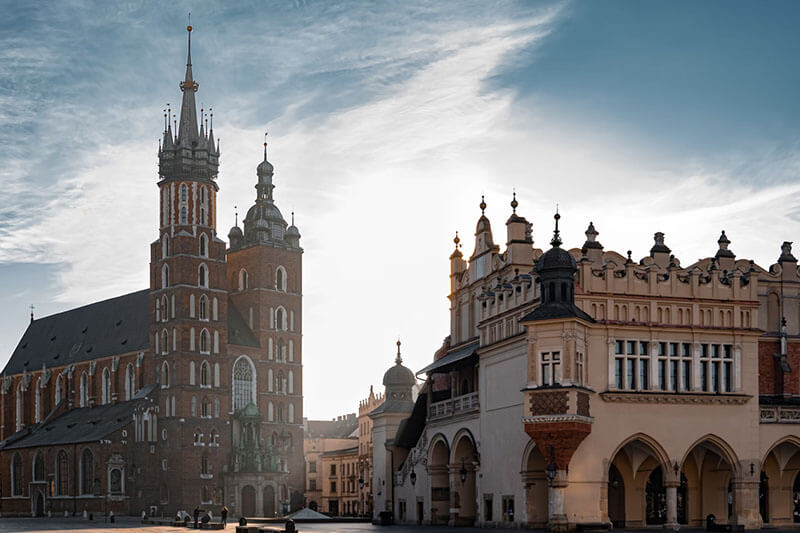 Krakow old city center