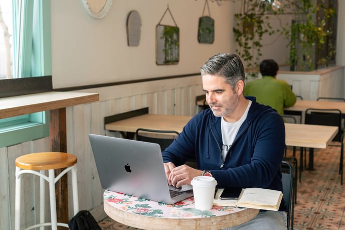 Man on computer