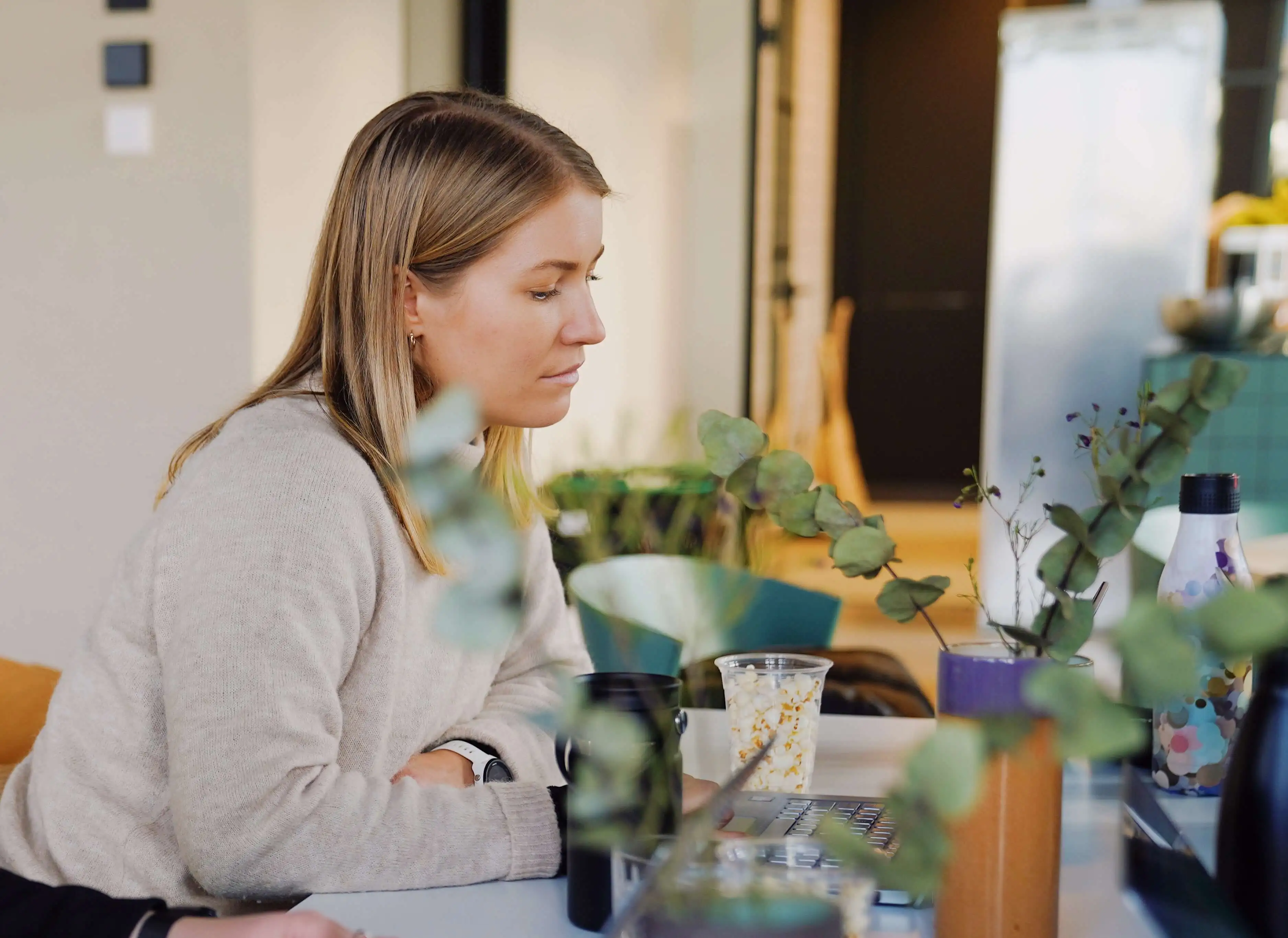 Woman working at desk